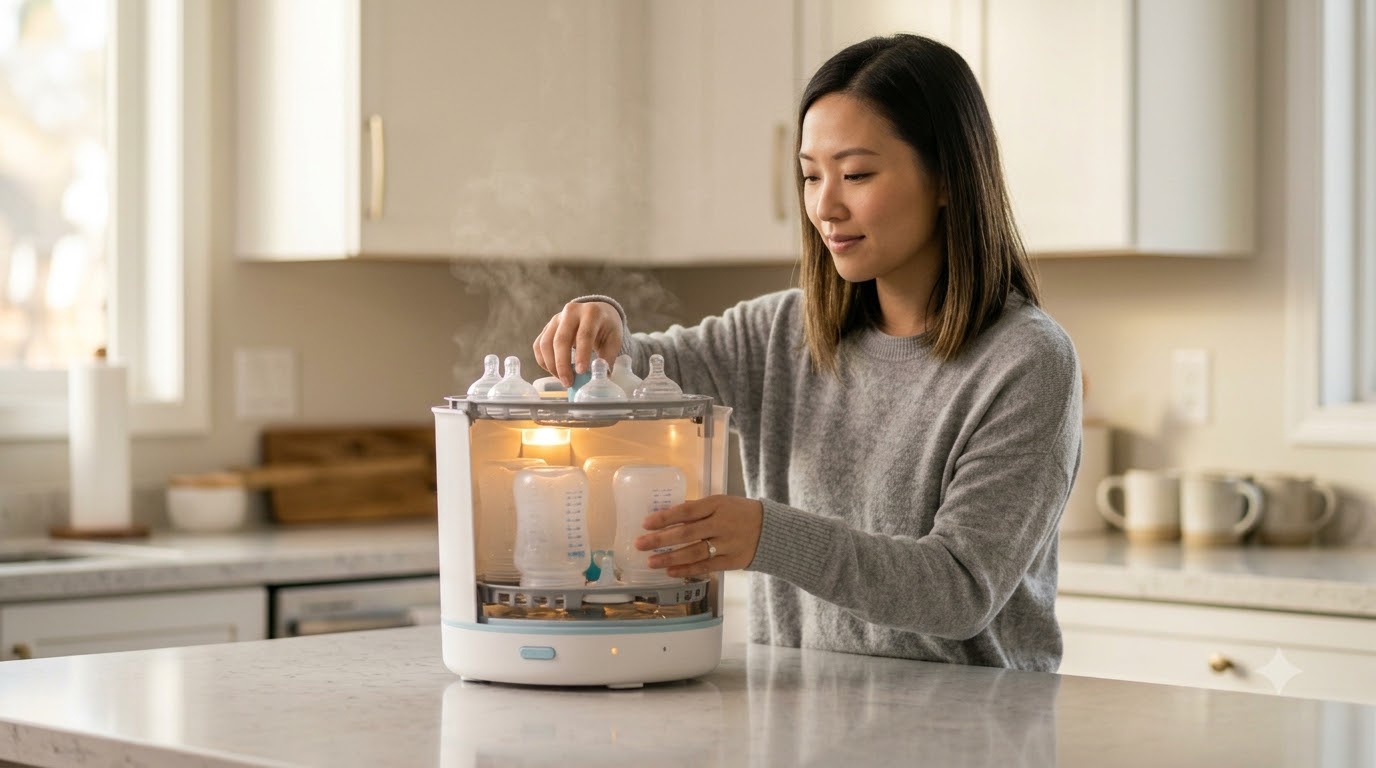 cách chọn máy tiệt trùng bình sữa - kết quả thành phẩm