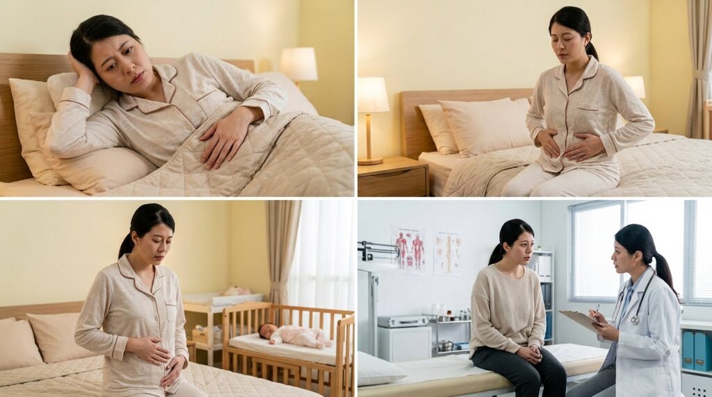đau bụng sau sinh - hướng dẫn