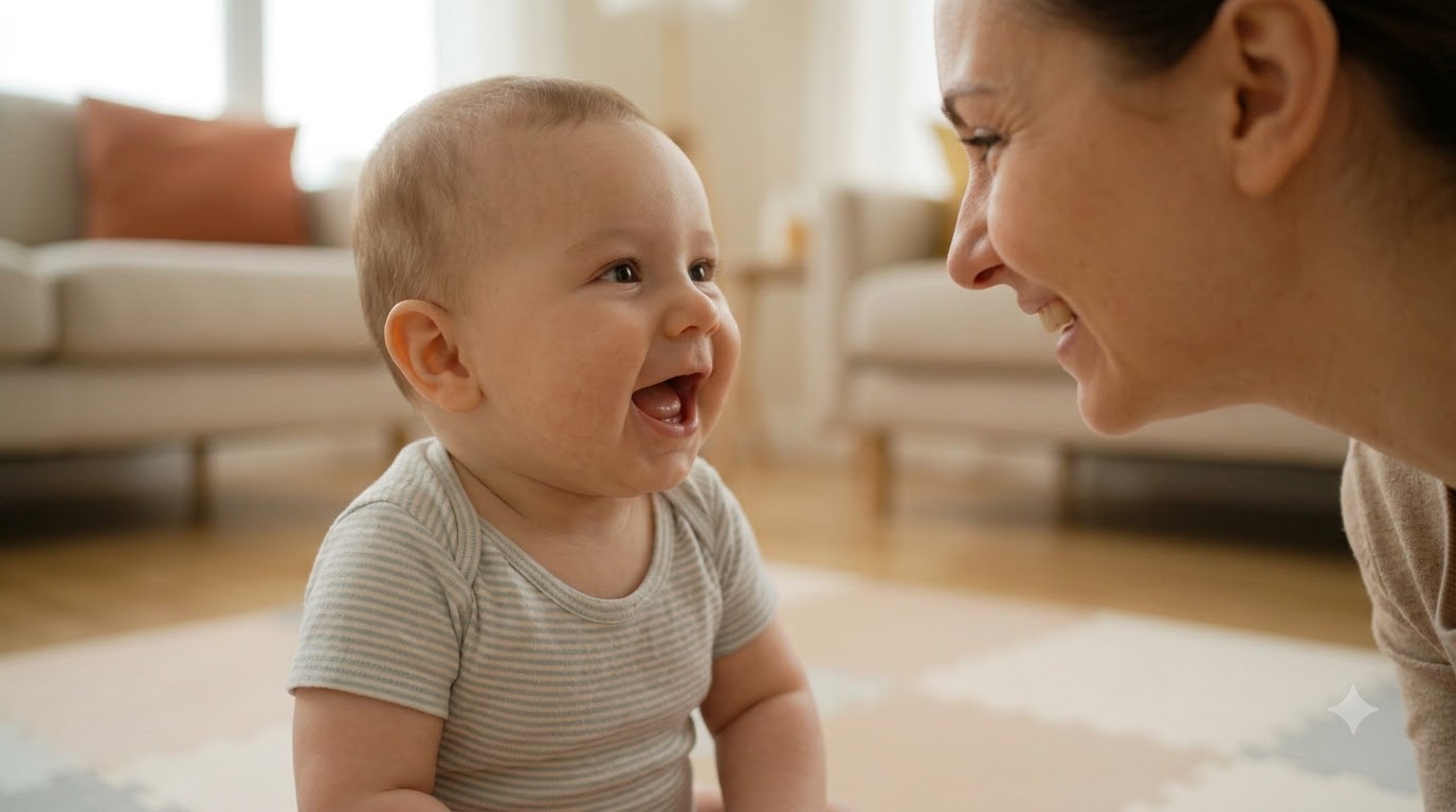 trẻ 5 tháng biết làm gì - kết quả thành phẩm