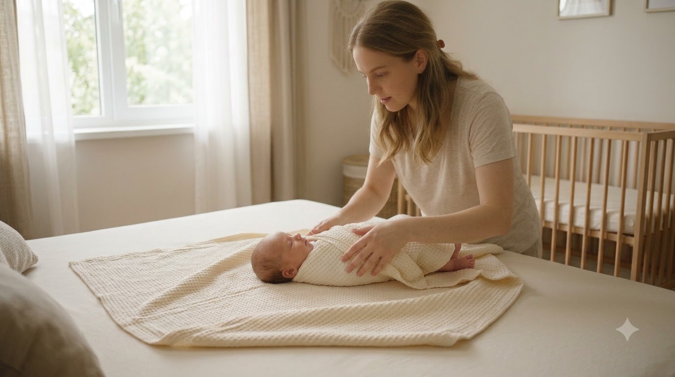 Cách chọn chất liệu và vệ sinh khăn quấn cho trẻ