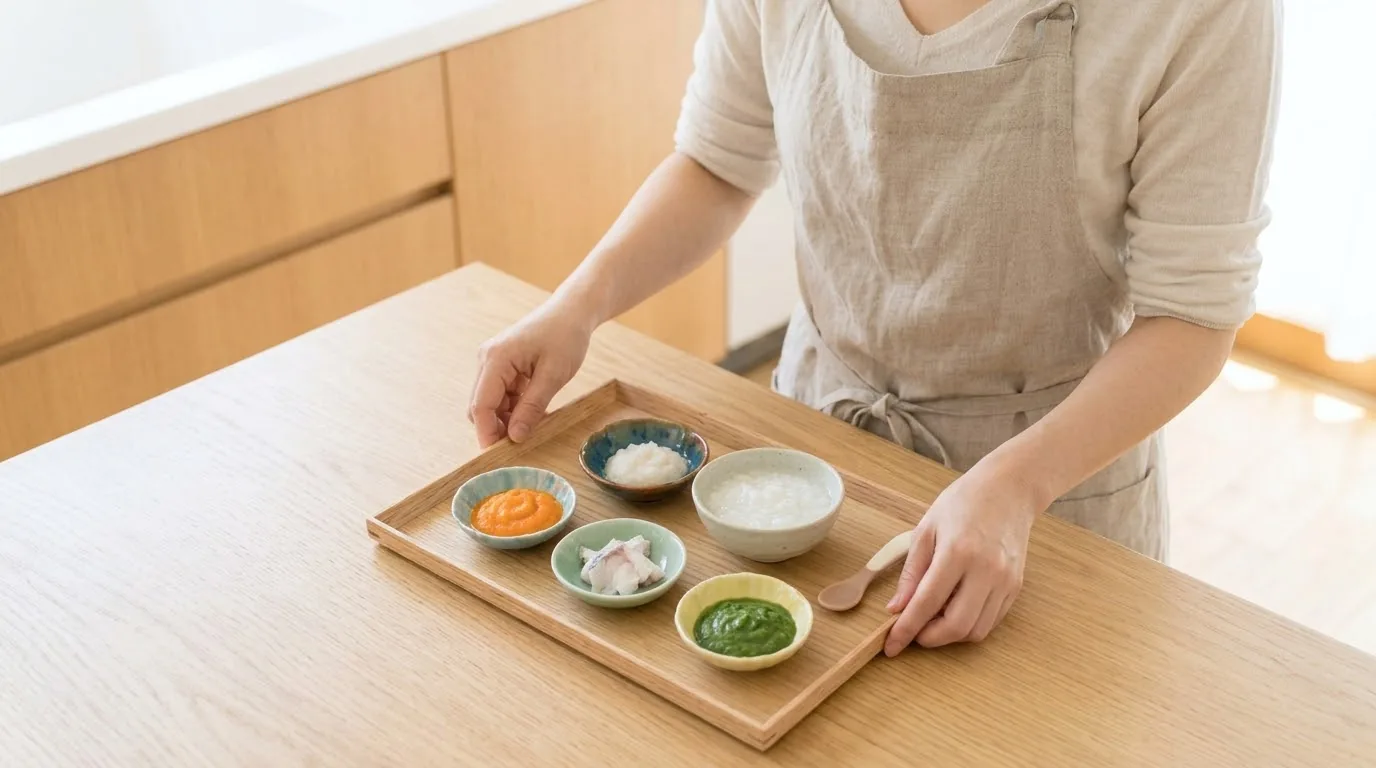 Phương pháp cấp đông nước dashi và cháo nghiền theo khẩu phần Khay chia ô chuyên dụng trữ đông thức ăn dặm có nắp đậy kín
